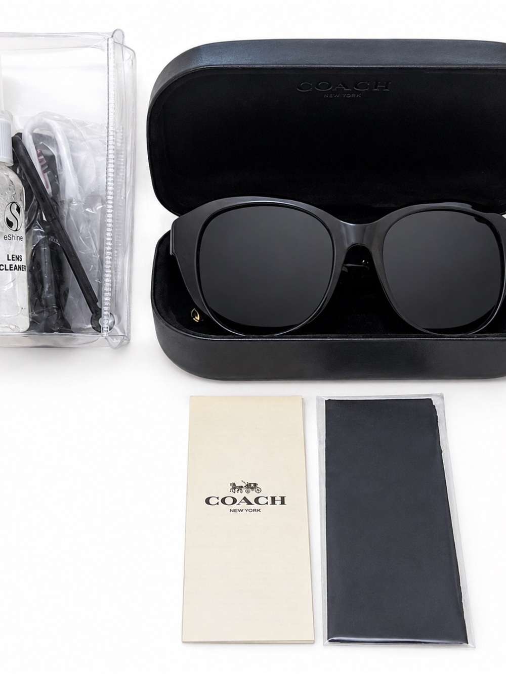 Coach Men’s Black Sunglasses with Black Case